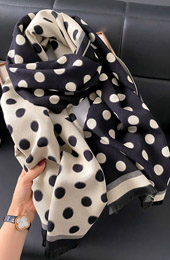Cashmere Dots Print Women Winter Scarf Shawl
