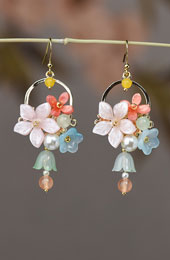 Cute Flower Girls Dangle Drop Earrings