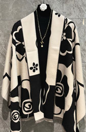 Floral Pattern Woman Long Scarf Shawl Wrap