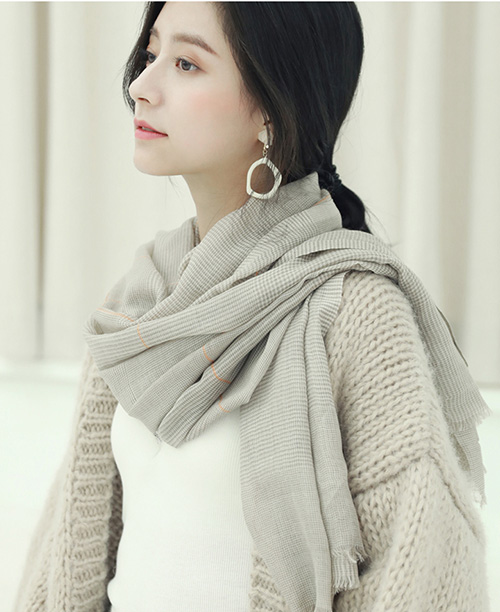 Grid Women Soft Scarf Wrap