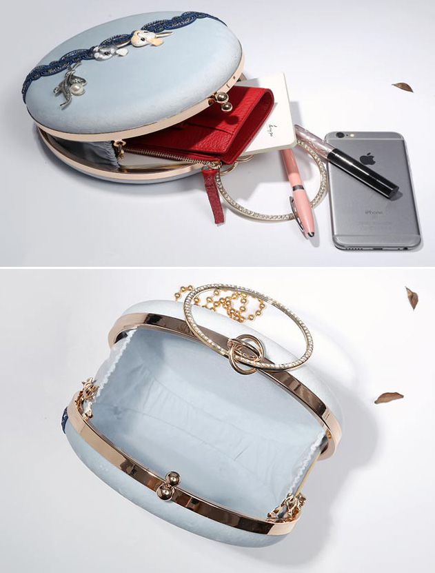 Rabbit Chain Strap Ring Wristlet Bag