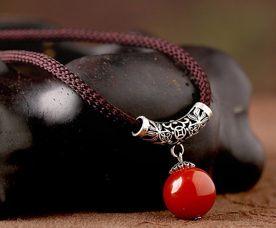 Red Agate Handmade Adjustable String Necklaces