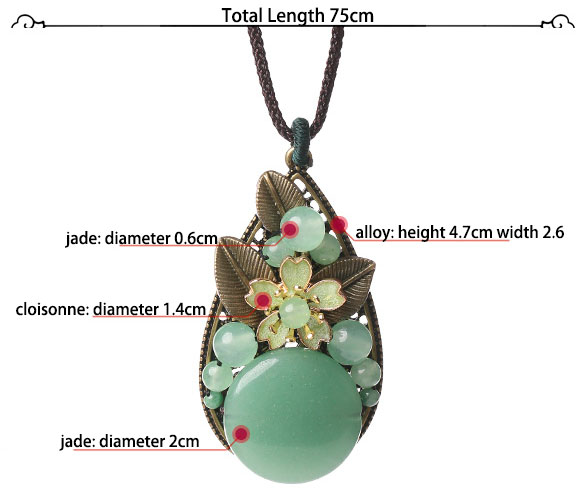 Handmade Adjustable String Jade Beads Necklaces
