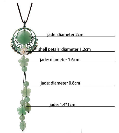 Handmade Jade Lucky Buckle Adjustable String Necklace